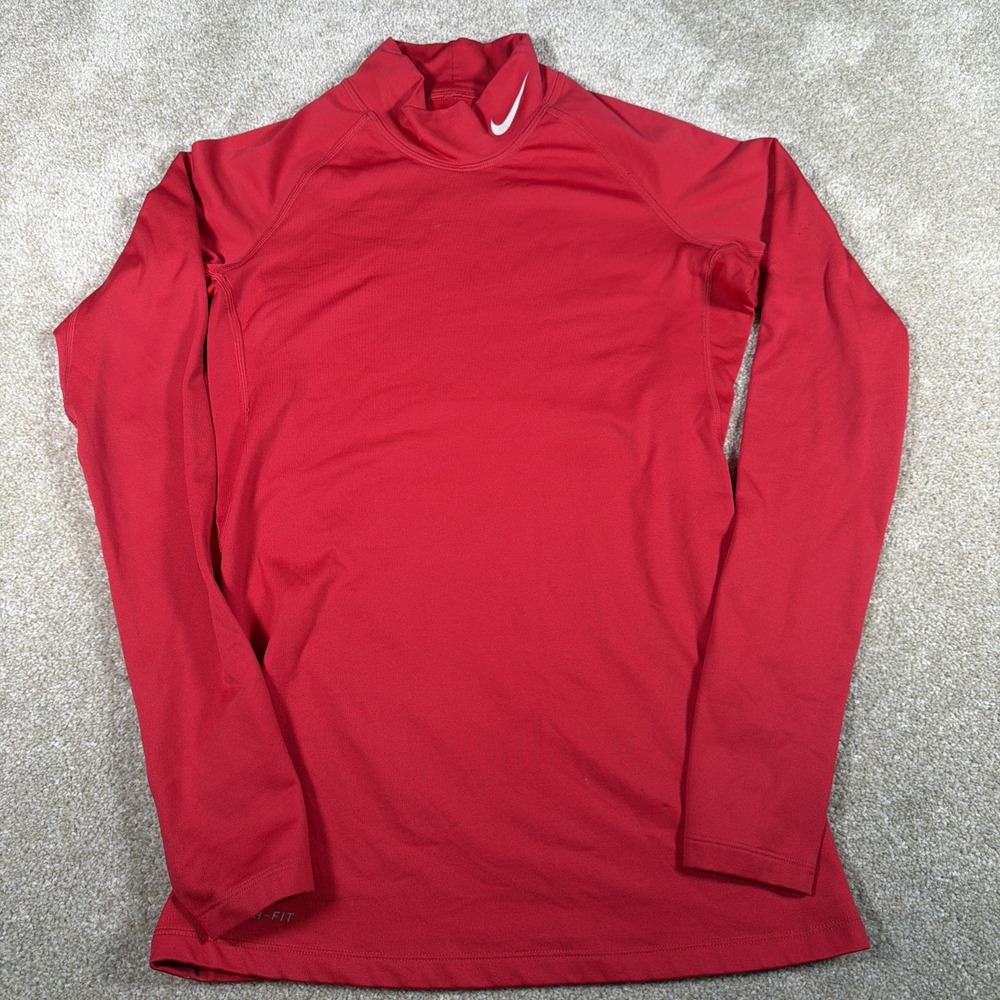 Nike Therma Fit Long Sleeve Running Pullover Womens Small  Pink Thumbholes Light